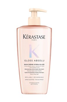 Увлажняющий кремовый шампунь-ванна Kerastase Gloss Absolu Bain Creme Hydra-Glaze для блеска толстых, непослушных волос, 500 мл