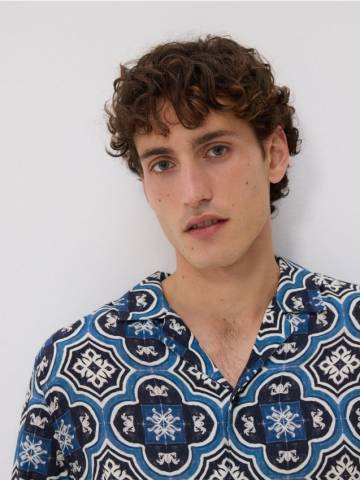 Reserved - Віскозна сорочка regular fit - темно-синій - 743FW-59P Reserved - Віскозна сорочка regular fit - темно-синій - 743FW-59P