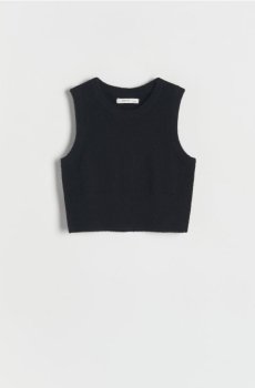 Reserved - В’язаний топ - чорний - 711AB-99X