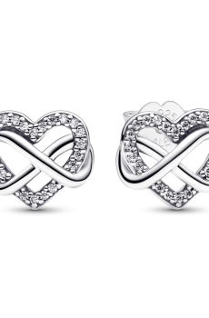 Сережки "Блискуче серце нескінченності"