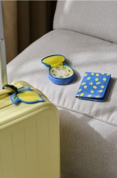 Набір: обкладинка для паспорта, іменна бірка та контейнер для ліків - різнобарвний