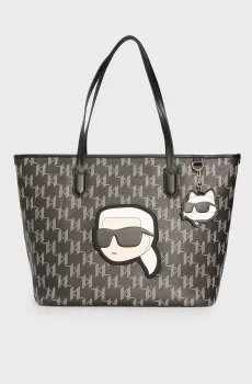 Женская черная сумка с узором Черный ONESIZE Karl Lagerfeld 240W3087