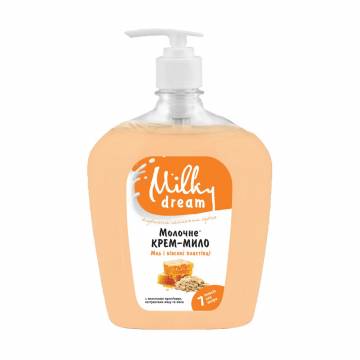Жидкое крем-мыло Milky Dream Мед и овсяные хлопья с молочным протеином, экстрактами меда и овса, 1 л Жидкое крем-мыло Milky Dream Мед и овсяные хлопья с молочным протеином, экстрактами меда и овса, 1 л
