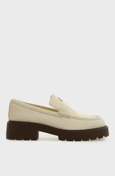 Женские белые кожаные лоферы CHUNKY Белый 39 Calvin Klein HW0HW03044
