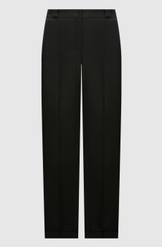 Зеленые брюки с отворотами