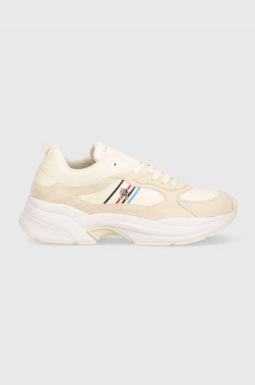 Кроссовки Tommy Hilfiger CHUNKY RUNNER STRIPES цвет бежевый FW0FW07815 Кроссовки Tommy Hilfiger CHUNKY RUNNER STRIPES цвет бежевый FW0FW07815