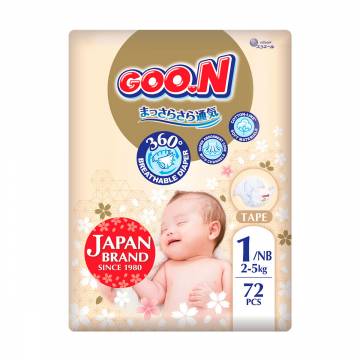 Подгузники Goo.N Premium Soft размер NB (до 5 кг), 2*72 шт Подгузники Goo.N Premium Soft размер NB (до 5 кг), 2*72 шт