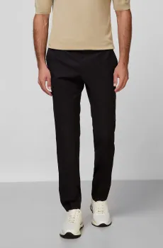 Мужские черные шерстяные брюки Черный 106 BOSS 50318499;001