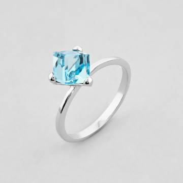 Серебряное кольцо Minimal 4301-аква-15.5 15.5 Серебряное кольцо Minimal 4301-аква-15.5 15.5