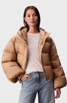 Женский бежевый пуховик SHORT Бежевый S Calvin Klein LV044D525G