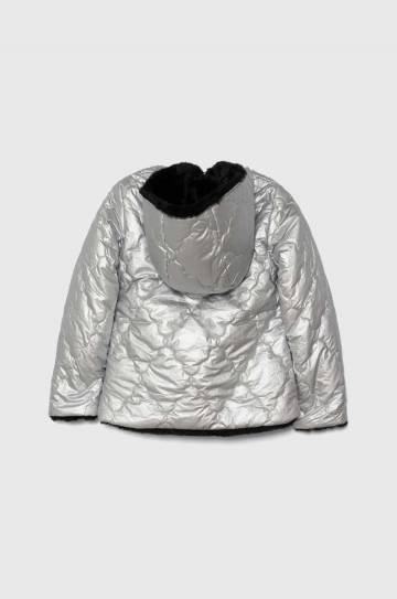 Детская двусторонняя куртка Guess цвет серебрянный Детская двусторонняя куртка Guess цвет серебрянный