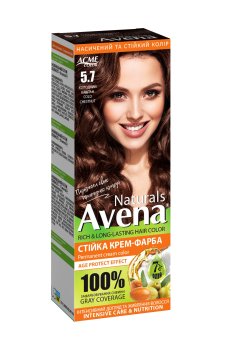 Стойкая крем-краска для волос Acme Color Avena Naturals Permanent Cream Color 5.7 Холодный каштан, 115 мл