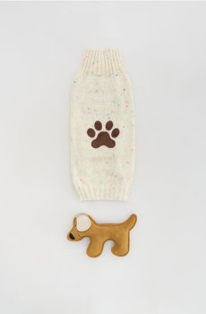 Reserved - Одяг для собаки з іграшкою - бежевий - 988IN-80X