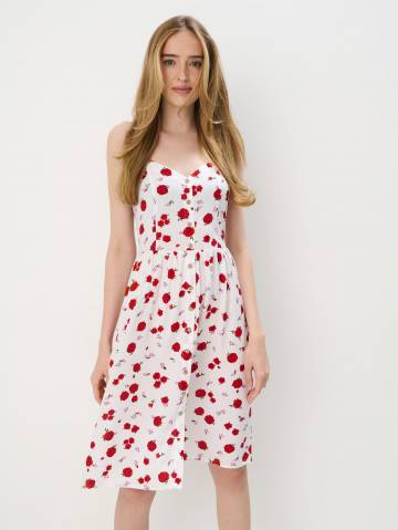 Mohito - Сукня міді з віскози. - білий - 40