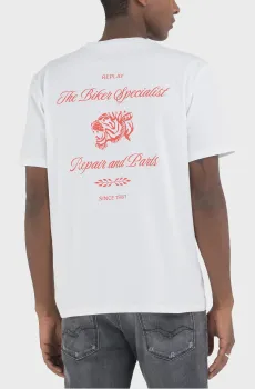 Мужская белая футболка Белый XXL Replay M6837 .000.2660