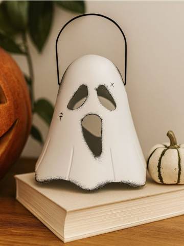 Хелловінський ліхтар - білий