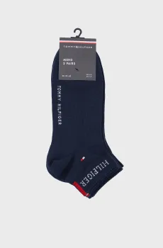 Мужские темно-синие носки (2 пары) QUARTER Синий 39-42 Tommy Hilfiger 701232466