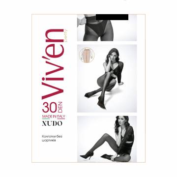 Колготки женские Viven petty Nudo, 30 DEN, черный, размер 4 Колготки женские Viven petty Nudo, 30 DEN, черный, размер 4