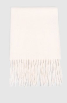 Белый шарф из шерсти альпаки Santo