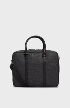 Мужская черная сумка для ноутбука с узором HUDSON COMMUTER BRFCSE Черный ONESIZE Michael Kors 33U1LHDA6B