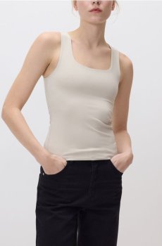 Reserved - Гладкий топ - бежевий - 241HT-08X