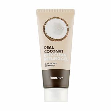 Пилинг-гель для лица FarmStay Real Coconut Deep Clear Peeling Gel с экстрактом кокоса, 100 мл Пилинг-гель для лица FarmStay Real Coconut Deep Clear Peeling Gel с экстрактом кокоса, 100 мл