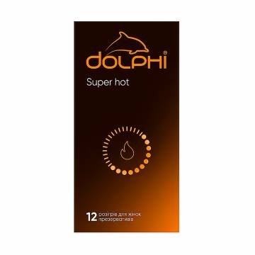 Презервативы Dolphi Super Hot с точками и ребрами, смазывающим согревающим эффектом, 12 шт. Презервативы Dolphi Super Hot с точками и ребрами, смазывающим согревающим эффектом, 12 шт.