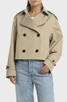 Женский бежевый плащ Бежевый S Replay W7849 .000.84616