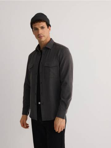 Reserved - MEN`S SHIRT - темно-сірий - 026CZ-90X Reserved - MEN`S SHIRT - темно-сірий - 026CZ-90X