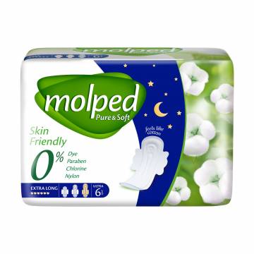 Гигиенические прокладки Molped Pure & Soft Night Extra Long, 6 шт