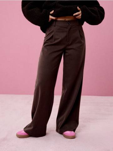 Штани wide leg - коричневий Штани wide leg - коричневий