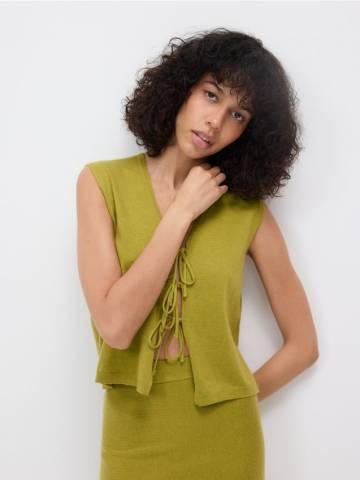 Reserved - LADIES` VEST - світло-оливковий - TK416-81X Reserved - LADIES` VEST - світло-оливковий - TK416-81X