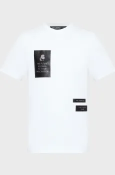Мужская белая футболка Белый M Karl Lagerfeld 561221.755044;10