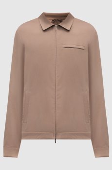 Коричневая куртка с логотипом