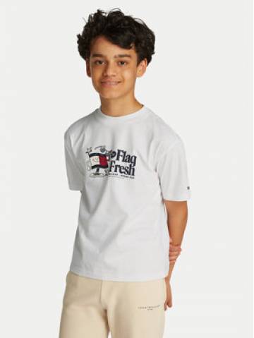 Tommy Hilfiger Футболка Flag Fun KB0KB09354 S Білий Regular Fit Tommy Hilfiger Футболка Flag Fun KB0KB09354 S Білий Regular Fit