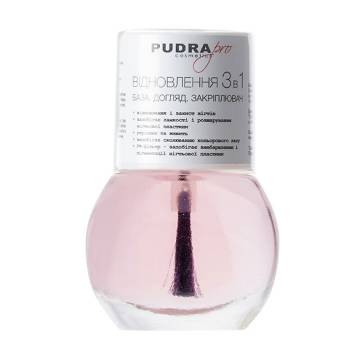 Лак для ногтей Pudra Cosmetics Pro Восстановление 3 в 1, 13 г Лак для ногтей Pudra Cosmetics Pro Восстановление 3 в 1, 13 г