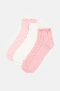 Ребристі шкарпетки 3 pack - різнобарвний