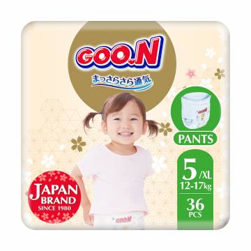Трусики-подгузники Goo.N Premium Soft унисекс, размер 5 (XL) (для детей 12-17 кг), 36 шт Трусики-подгузники Goo.N Premium Soft унисекс, размер 5 (XL) (для детей 12-17 кг), 36 шт