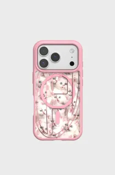 Розовый чехол с узором для iPhone 17 Pro Diesel Oval D Cats Case with Magsafe Розовый ONESIZE Diesel 60425