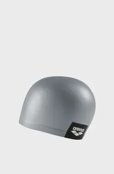 Серебристая шапочка для плавания LOGO MOULDED CAP Серебряный ONESIZE Arena 001912-202