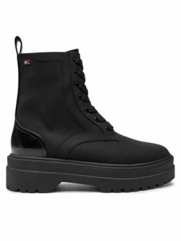 Tommy Hilfiger Черевики туристичні Flag Ventile Lace Up Boot FW0FW08287 Чорний Tommy Hilfiger Черевики туристичні Flag Ventile Lace Up Boot FW0FW08287 Чорний