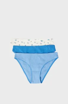 Женские трусики-слипы (3 шт) JOLLY Разноцветный XS Etam 6552032