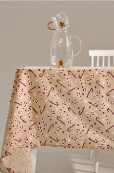 Скатертина з різдвяним мотивом - білий