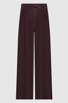 Коричневые брюки с леном с цепочкой мониль