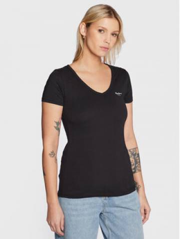 Pepe Jeans Футболка Corine PL505305 Чорний Regular Fit Pepe Jeans Футболка Corine PL505305 Чорний Regular Fit