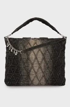 Женская черная джинсовая сумка CHARM-D Черный ONESIZE Diesel X10363 P6330