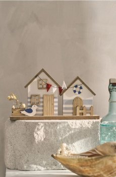 Настільна декоративна прикраса з мотивом будиночків - різнобарвний