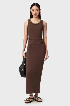 Женское коричневое платье LUCY Коричневый 8 AllSaints W292DE
