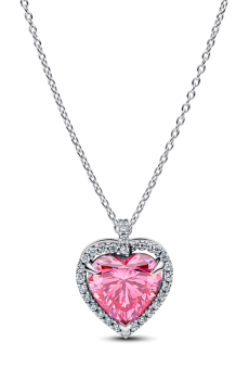 Намисто "Рожеве серце з ореолом"