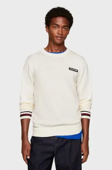 Мужской белый джемпер GLOBAL STRIPE CREW NK Белый M Tommy Hilfiger MW0MW33502